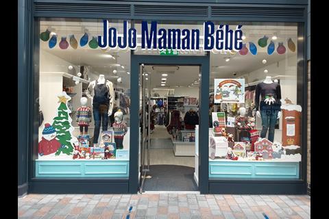 Jojo Maman Bébé Chelmsford Christmas window 2021
